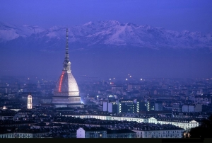 Torino e la neve d'inverno